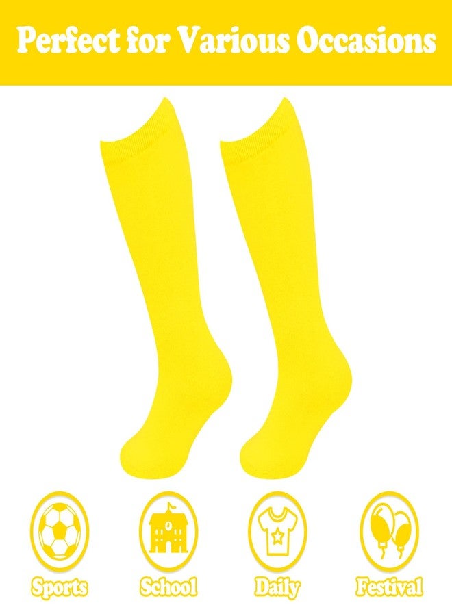 Sarfel Yellow Knee High Sock for Girls Yellow Baseball Socks Youth Softball Socks Youth Soccer Socks Kids Baseball Socks Kids - Image 5
